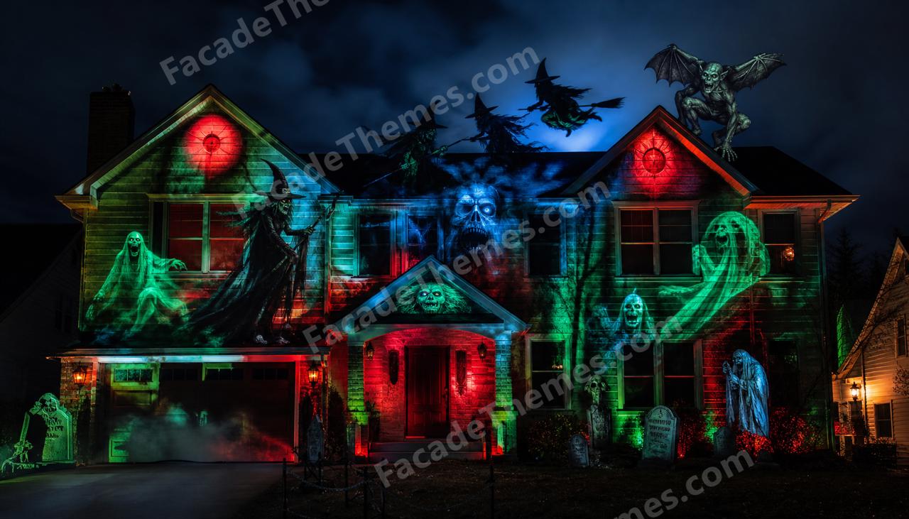 Neighborhood Nightmare Haunting — AI concept art