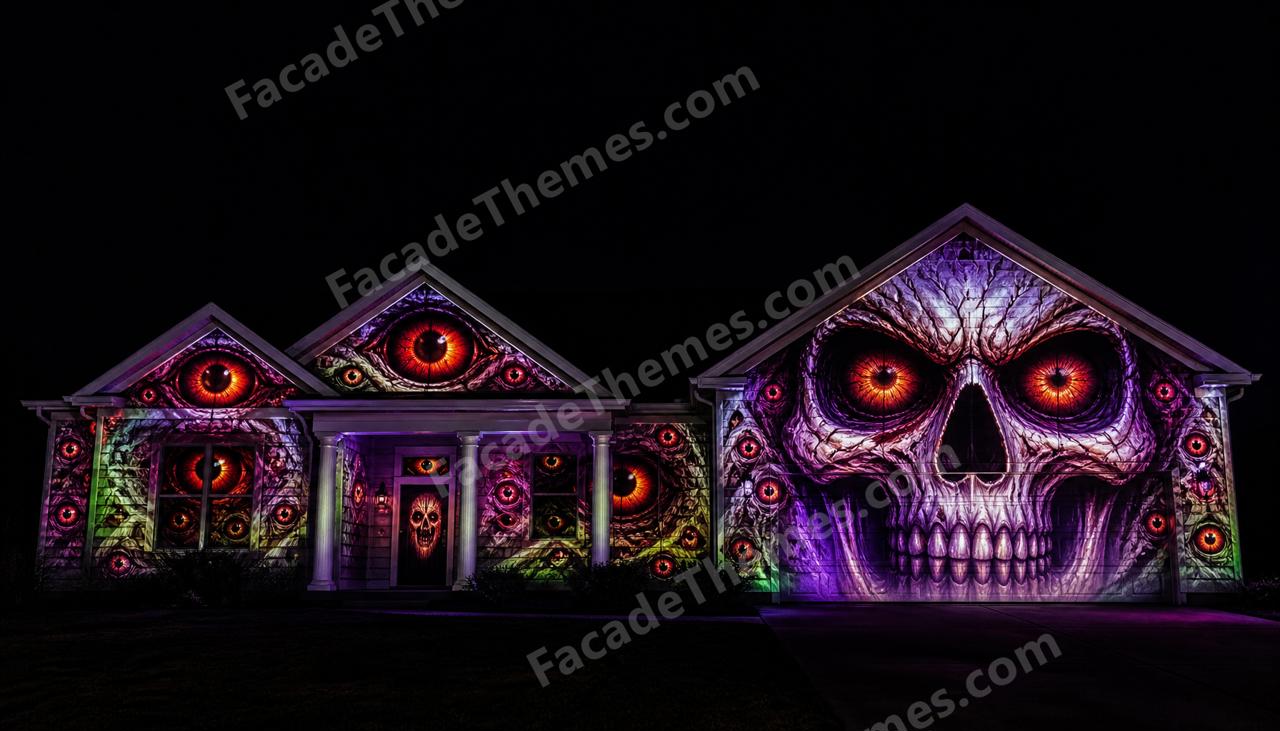 The All-Seeing Facade — AI concept art