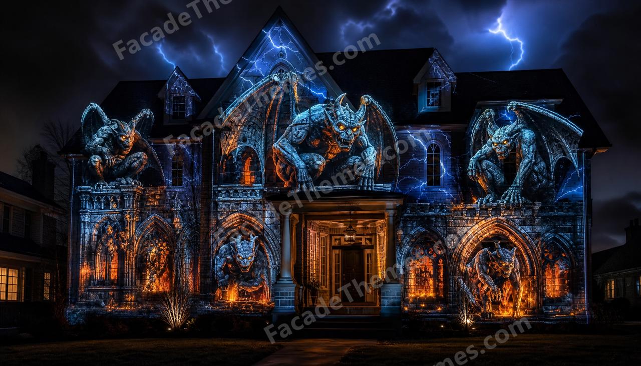 The Gargoyle's Stone Watch — AI concept art